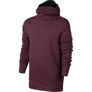 Nike Sportswear Tech Fleece Men's Funnel Neck Hoodie Burgundy/Black 805214-681